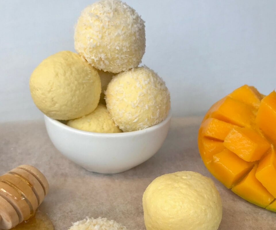 Mango & Honey Cheesecake Balls