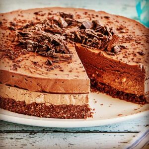 Triple chocolate cheesecake