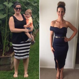 Healthy Mummy Stephanie compares life before and after her 2.9st. weight loss