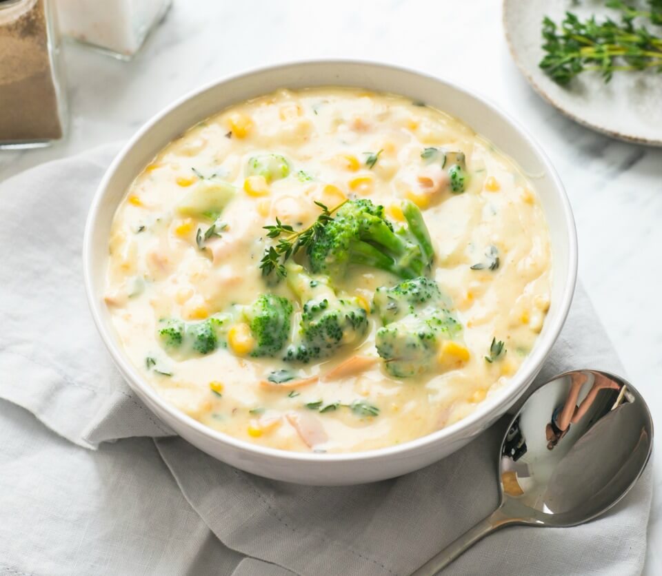 Ham-Brocolli-and-Corn-Chowder