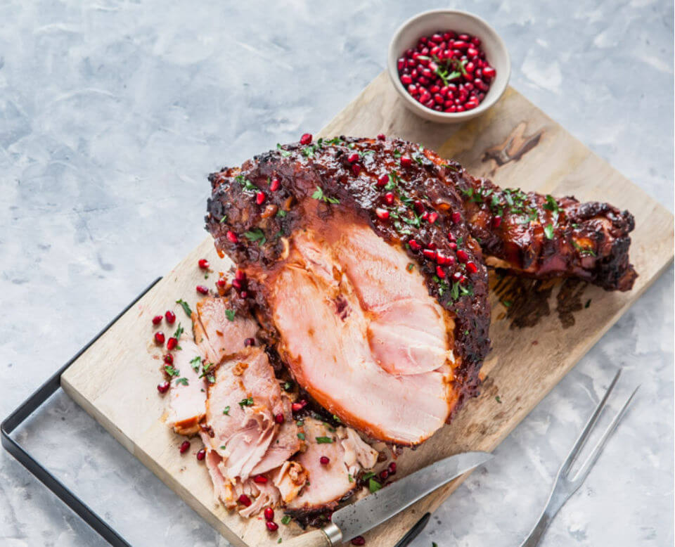 Sticky Ginger Pineapple Baked Ham