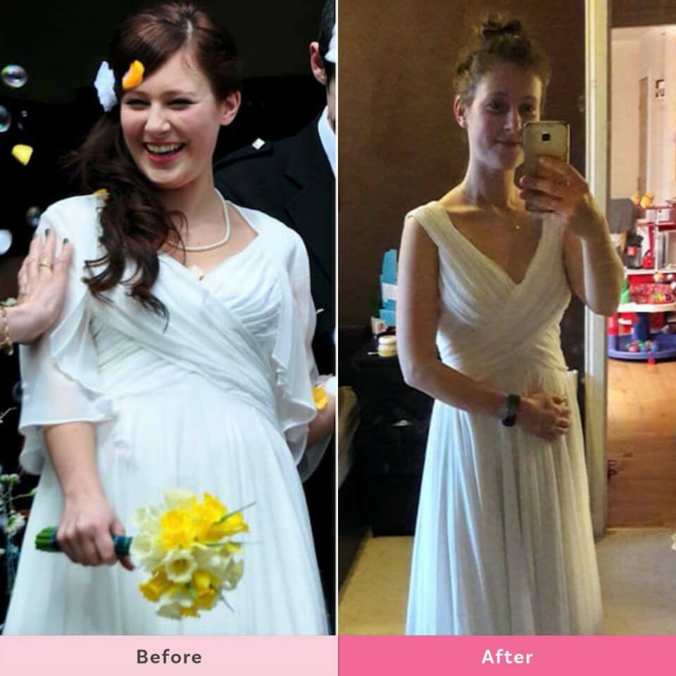 Hellevi-Walker-Wedding-Dress-before-after-weight-loss-June-2019-1