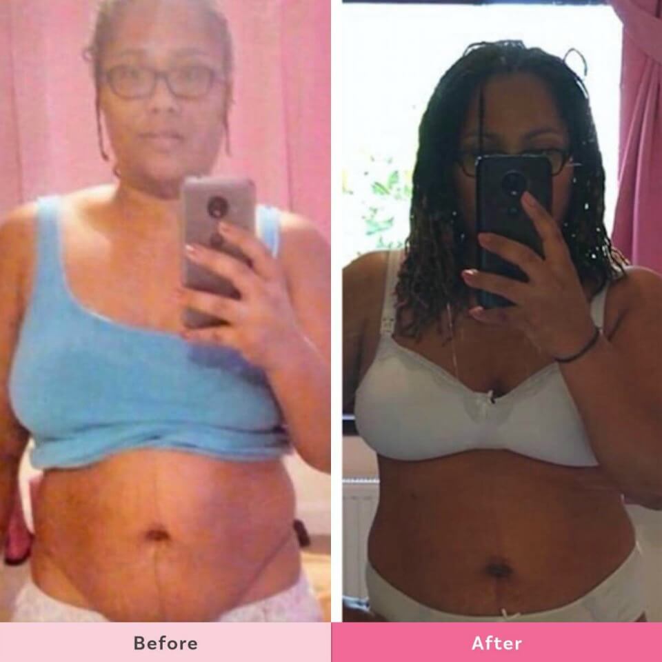 Nasarha-Simpson-2.5-stone-weight-loss-before-after