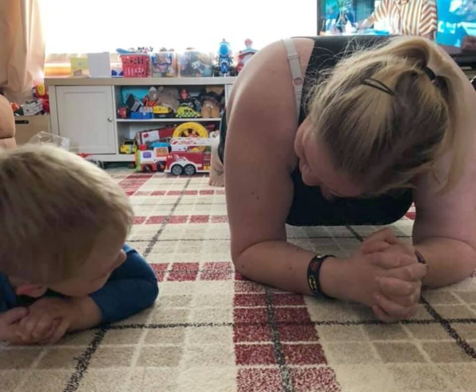 Charlie-Johnson-planking-with-son