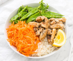 5 Ingredient Ginger Chicken Rice Bowl