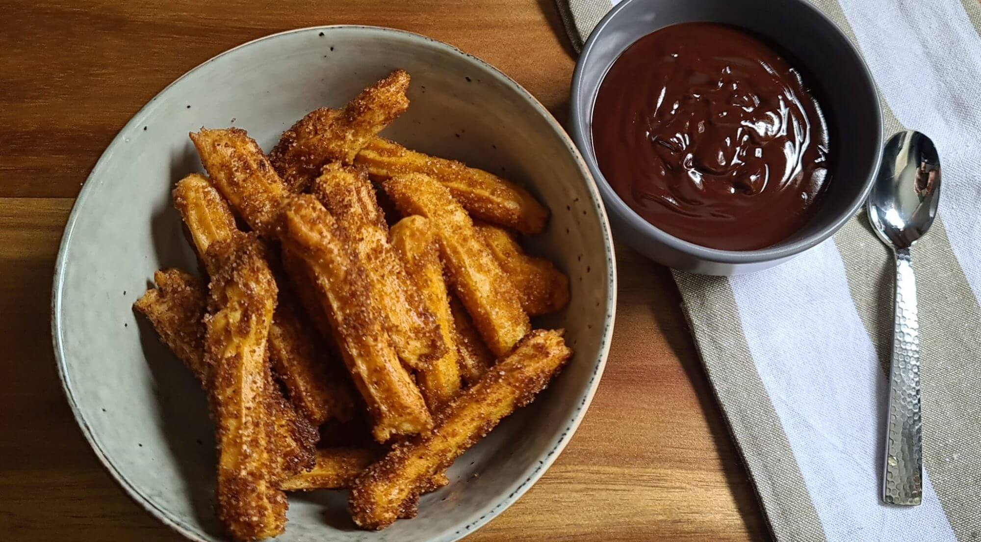 Air Fried Choc Cinnamon Sticks
